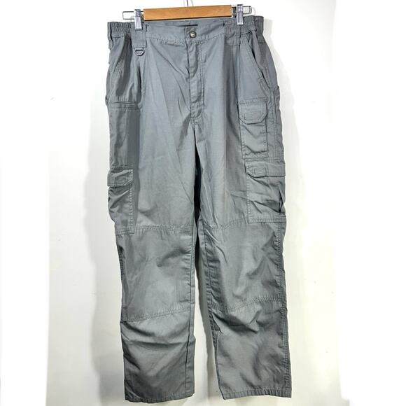 5.11 Tactical Pants RIPSTOP Mens 36 x 32 Apex Cargo Polyester Blend Gray - Picture 1 of 7